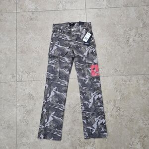 True Religion Ricky Jeans Boys Camouflage Straight Contrast Camo Pants Size 12
